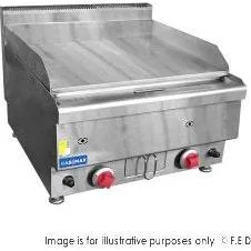 GASMAX Benchtop 2 Bunner Griddle 600mm - JUS-TRG60LPG