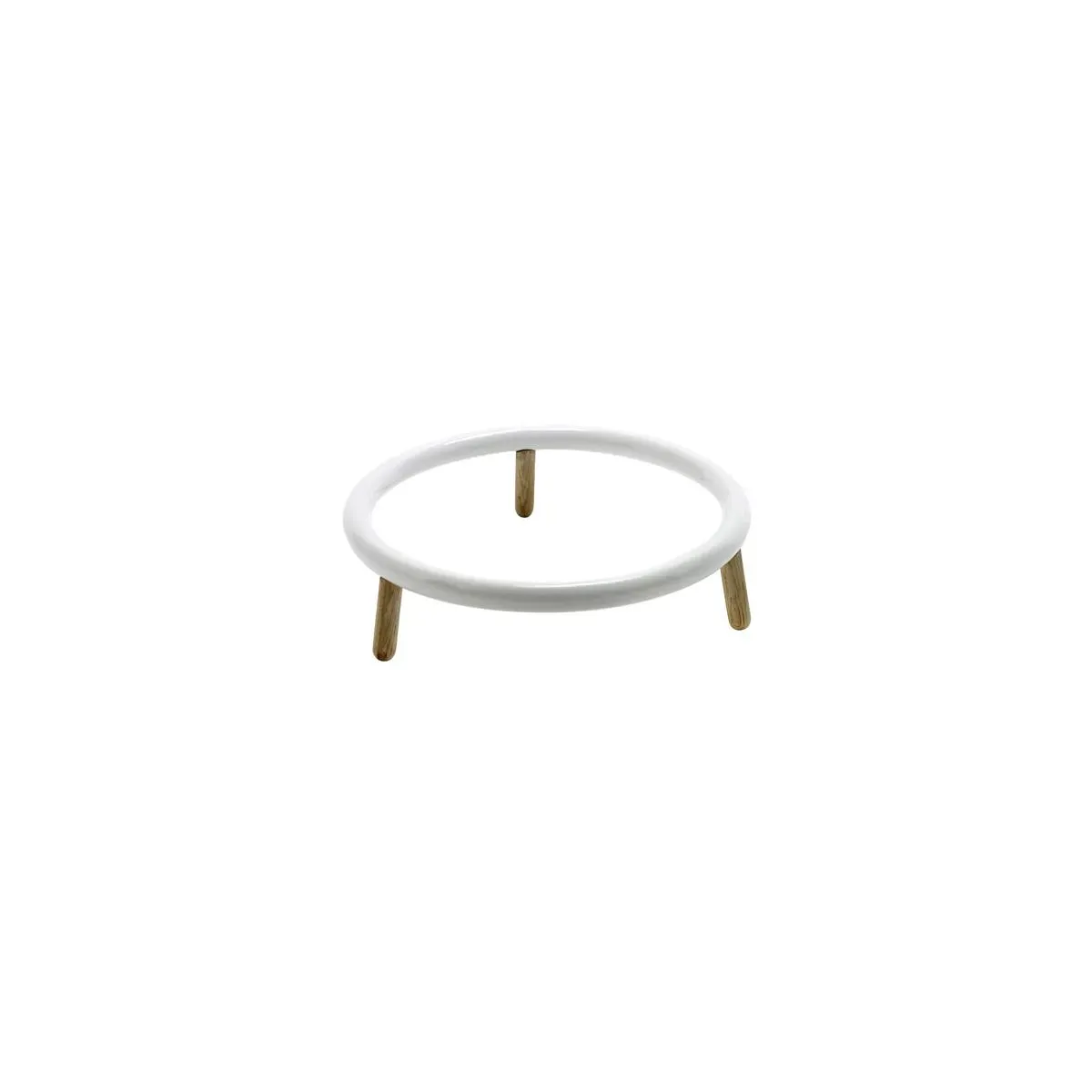 Small Low Stand For Plates/Bowls White — 180mm