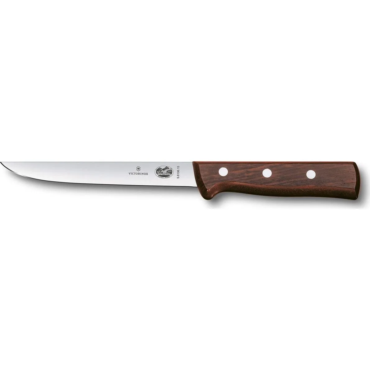 Boning Knife, 15cm Straight Edge, Narrow Blade, American Handle - Wood