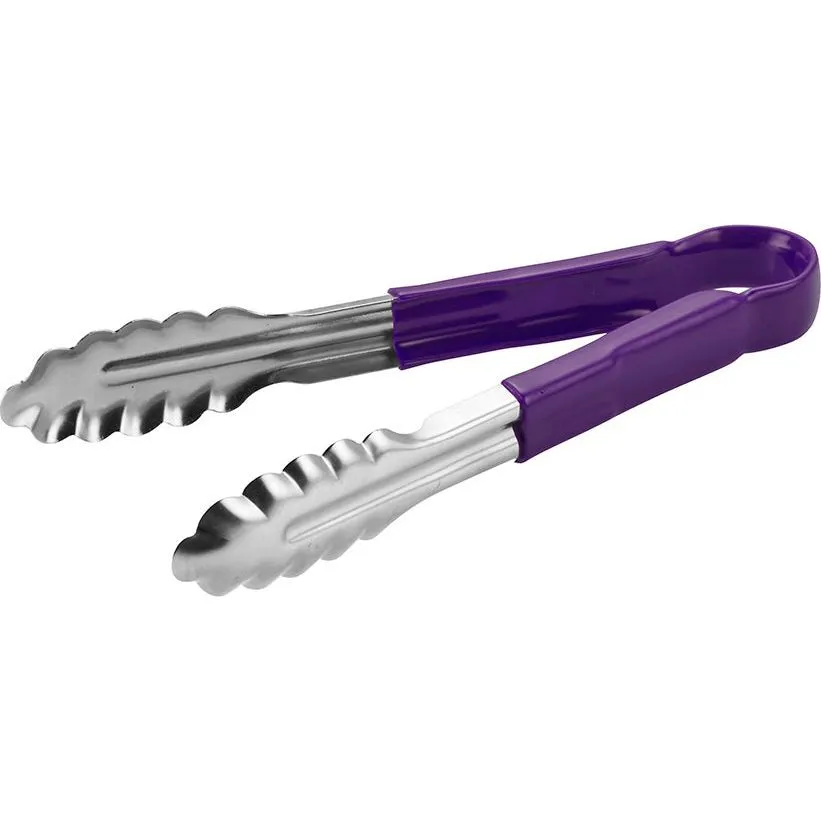 Essentials Tong Stainless Steel Purple Handle 230mm