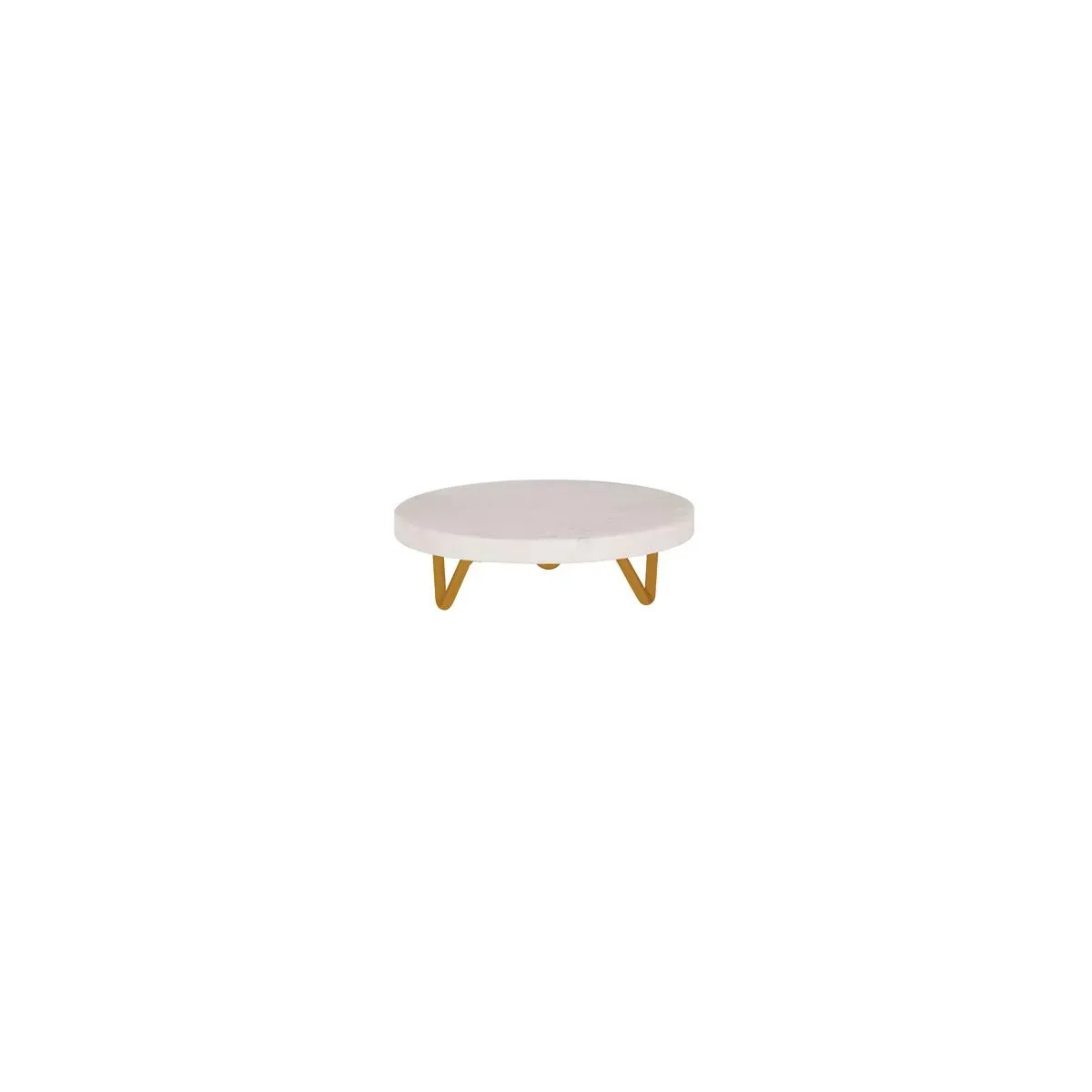 Chef Inox Serve Rnd Marble Display Stand Metal Legs 200x55mm