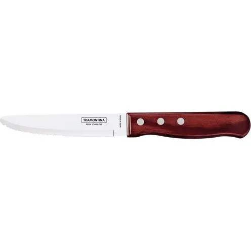 Tramontina Polywood 5" Steak Knife 15-Serrated Wide Red