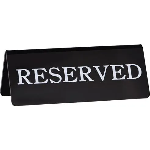 Chef Inox Sign "reserve" Double-Side Blk 15x5mm