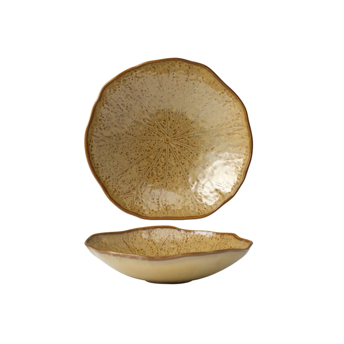 Deep Coupe Plate Fusion Lotus Cinnamon — 245x67mm