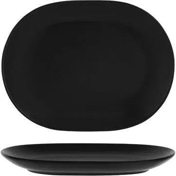Rimmed Oval Platter-157mm Aura Matt Black (994815)