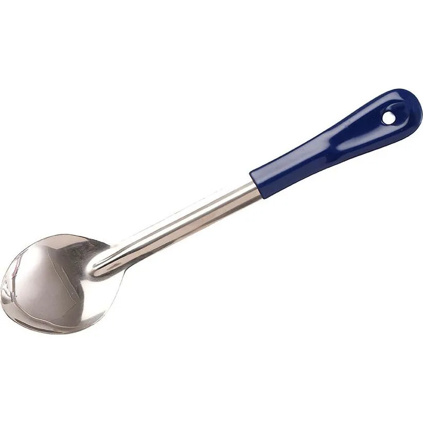 Basting Spoon Solid Stainless Steel Blue Handle 330mm
