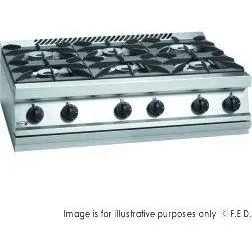 Fagor 700 series natural gas 6 burner SS boiling top CG7-60H