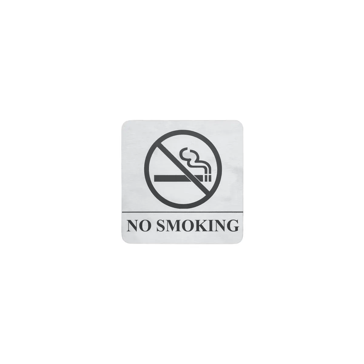 Chef Inox Wall Sign "no Smoking" 130x130mm S/S Pack Of 2