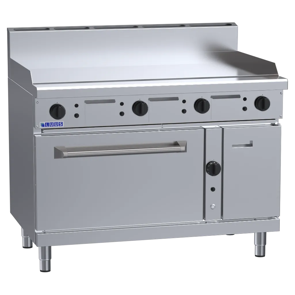 RF-12P: 1200mm Commercial Gas Griddle Range & Convection Oven