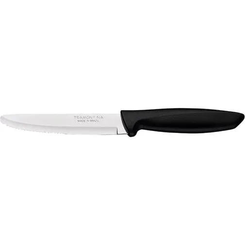 Tramontina Plenus 5" Steak Knife 21-Serrated Wide Black Pp
