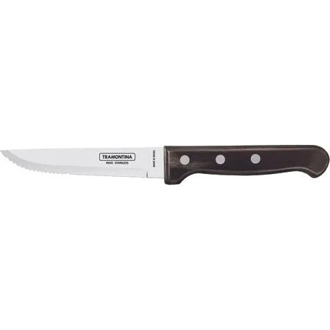 Tramontina Polywood 5" Gaucho Steak Knife-Serrated Brown