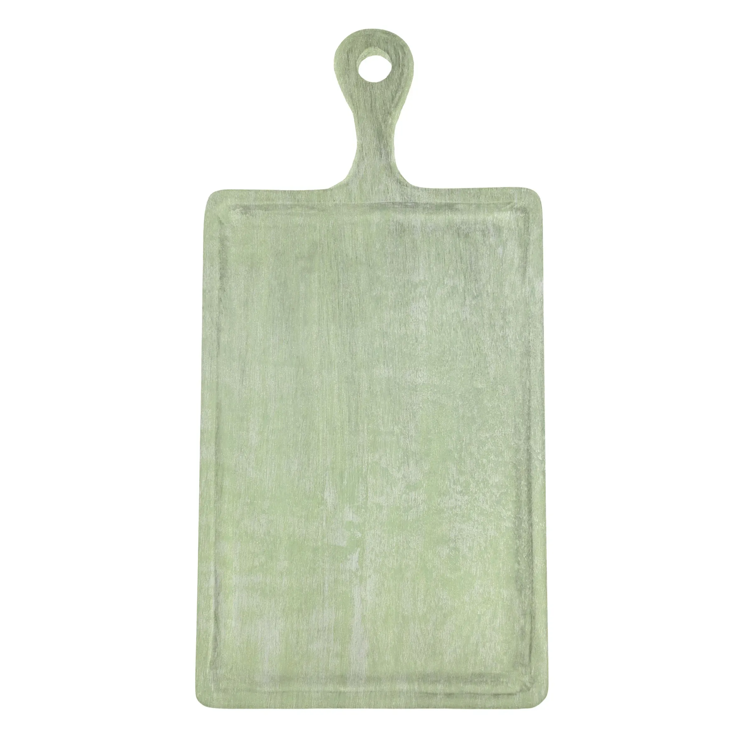 Chef Inox Rect Serving Board W/Hdl Mangowd 260x360x180mm Grn