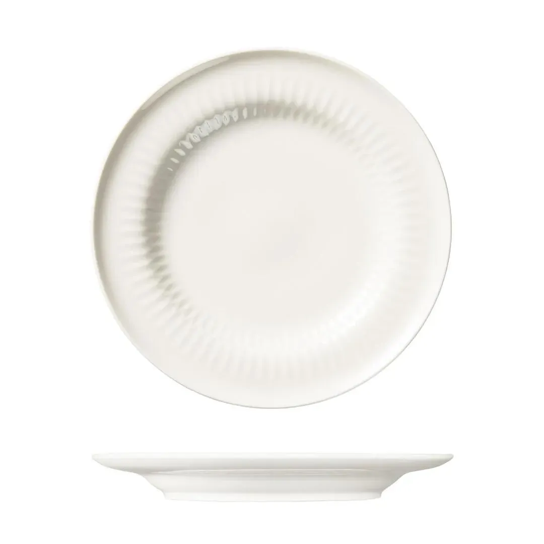 Round Rim Plate - 230mm Ø - New Bone White