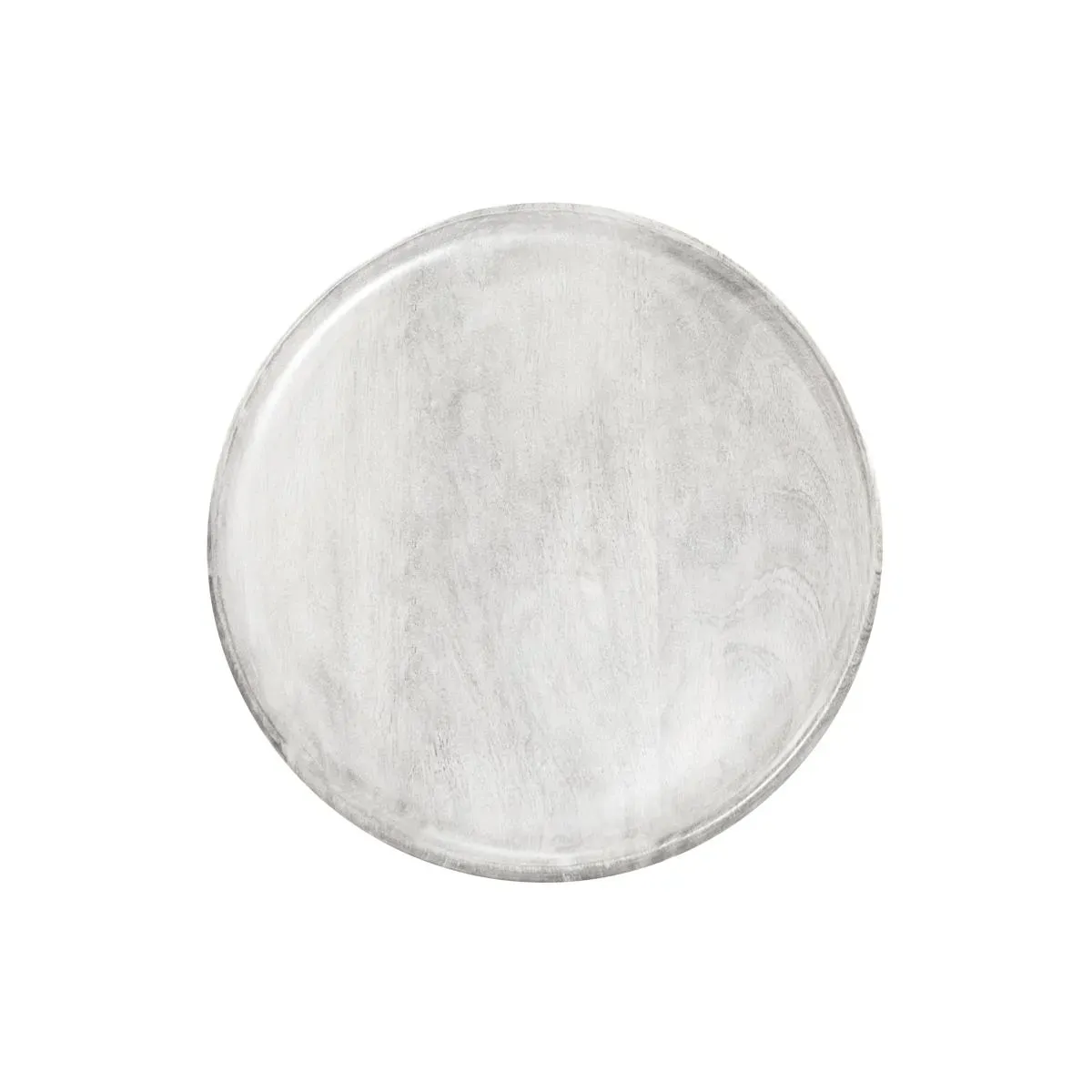 Chef Inox Round Serving Board Mangowood 300x15mm White