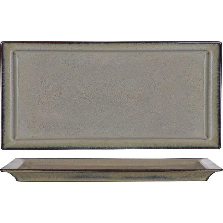Tablekraft Artistica Rect Plate W/Rim 390x185mm Canvas