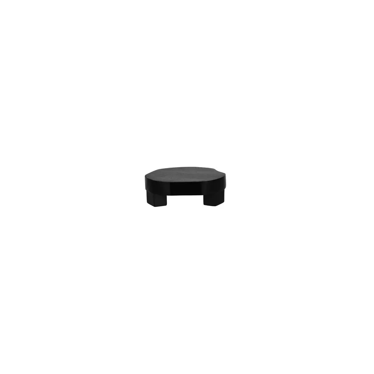 Chef Inox Serve Rnd Footed Acacia Display Stand Blk 150x50mm