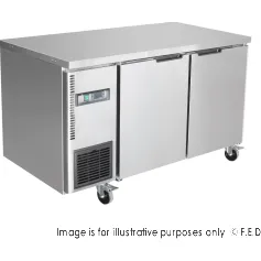 Thermaster Stainless Steel Double Door Workbench Freezer - TS1200BT