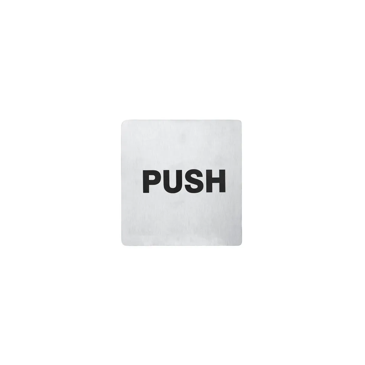 Chef Inox Wall Sign "push" 110x110mm S/S Pack Of 2