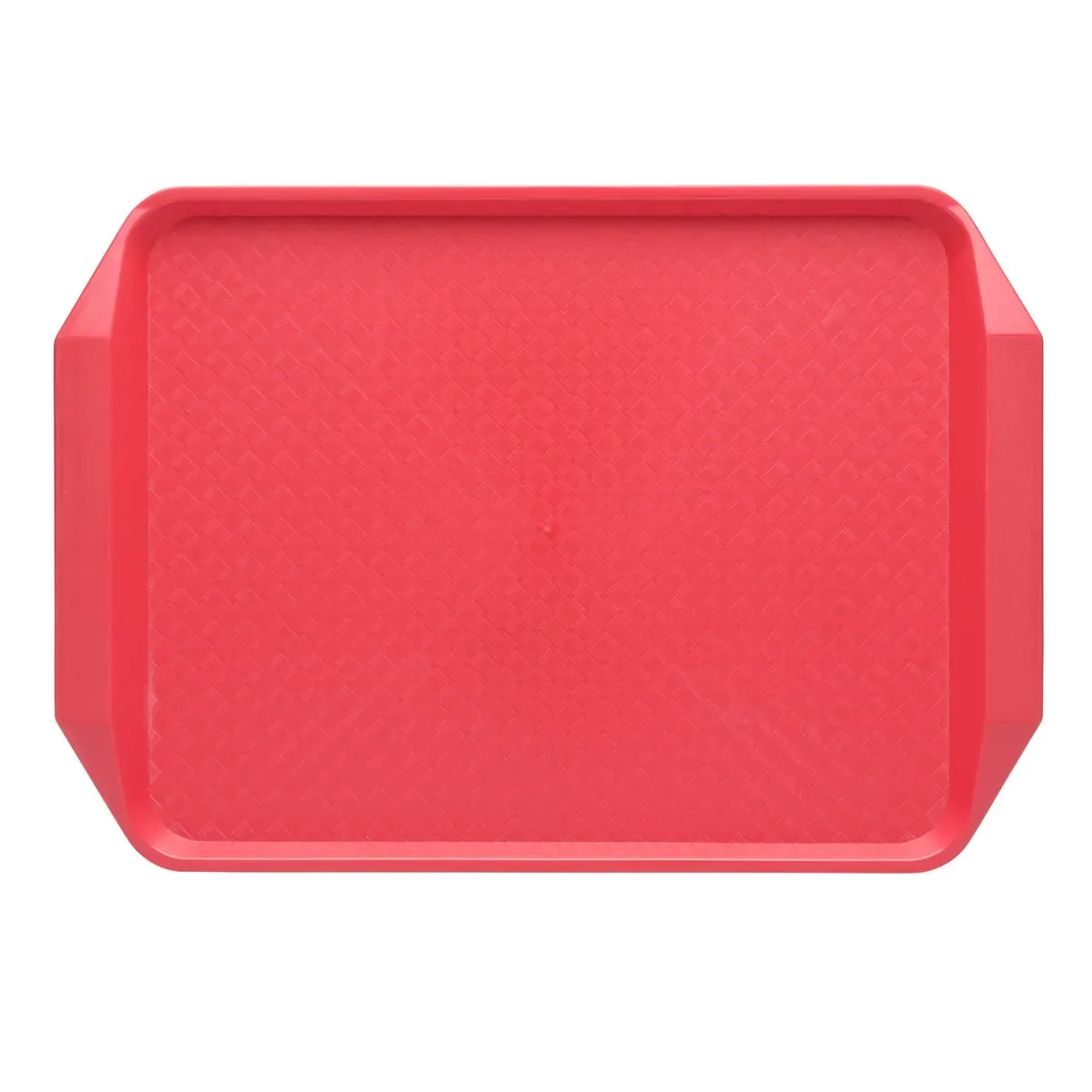 Chef Inox Rect Fast Food Tray Pp 425x300x35mm Red