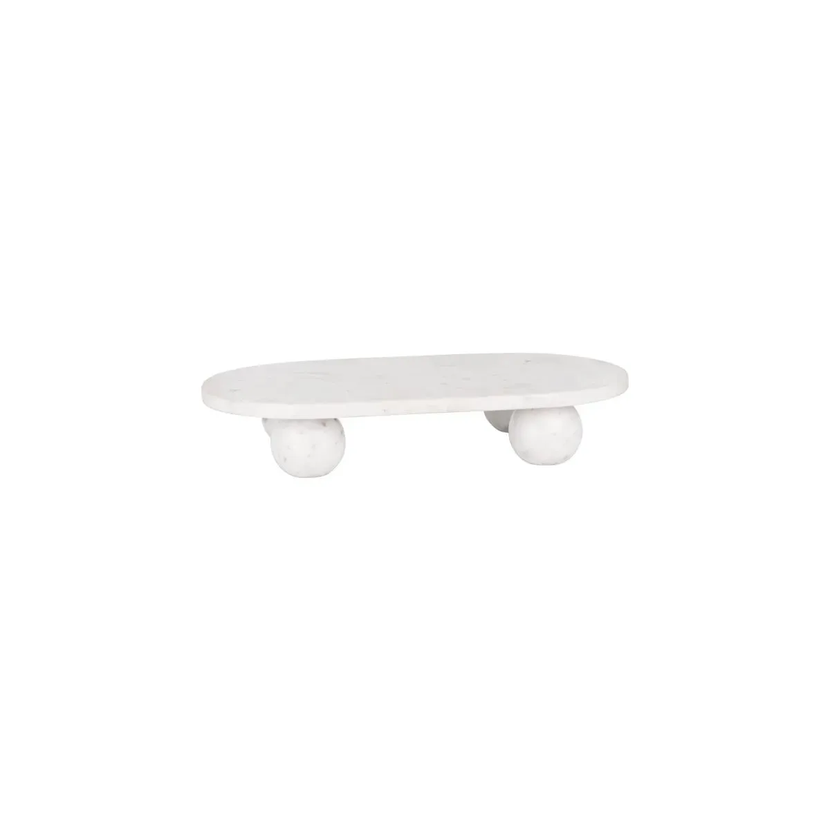 Chef Inox Serve Oval Platter Marble L/Ball Feet 460x260x85mm
