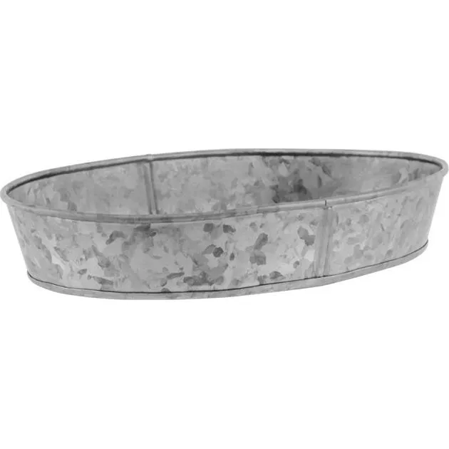 Coney Island Oval Galvanised Tray Plain 240x150x45mm