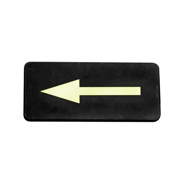 Chef Inox Wall Sign: "arrow Symbol" Gold On Blk