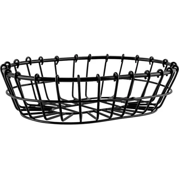 Coney Island Patina Oval Wire Basket Black 230x155x60mm