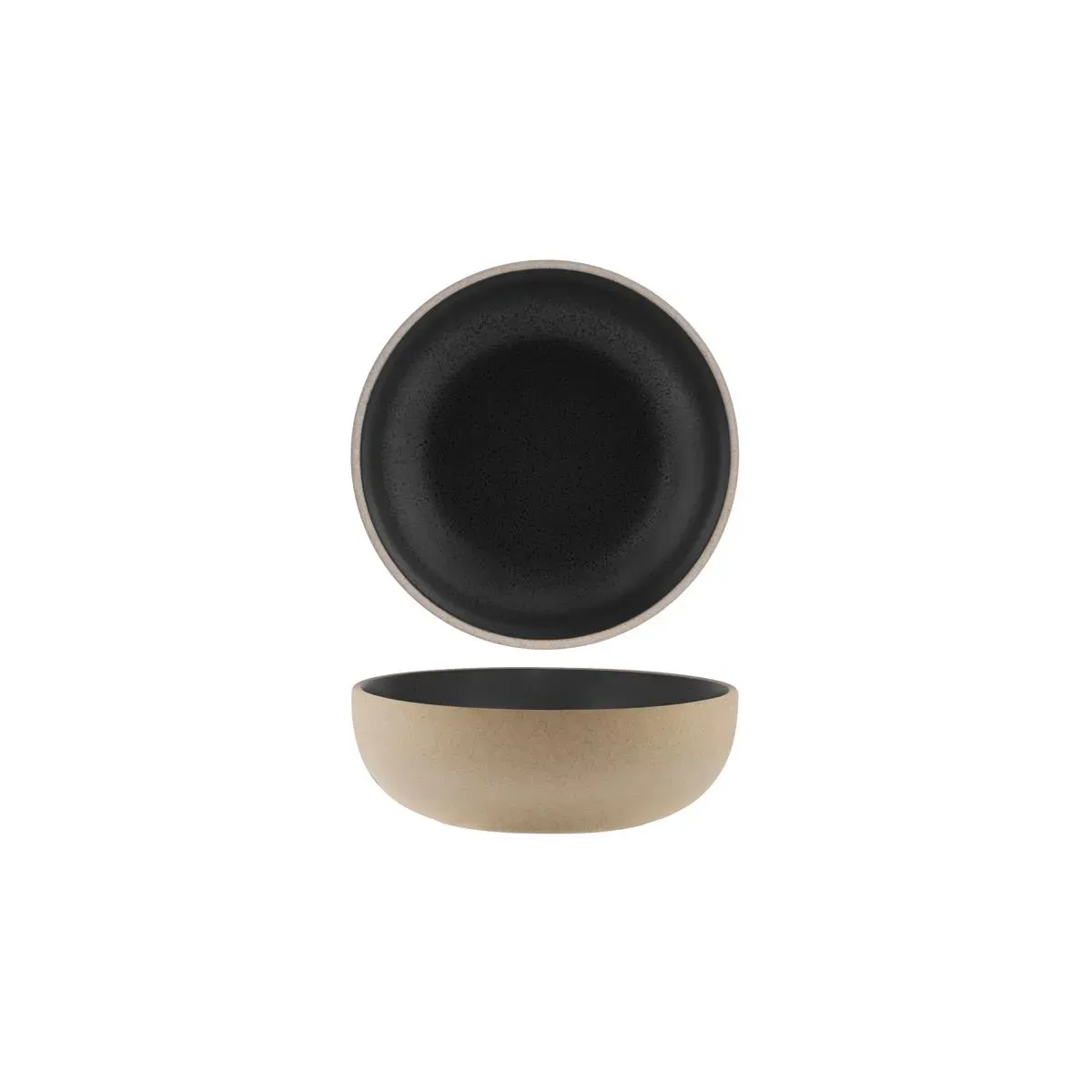 Bowl Round Deep Speckle Black — 170x55mm