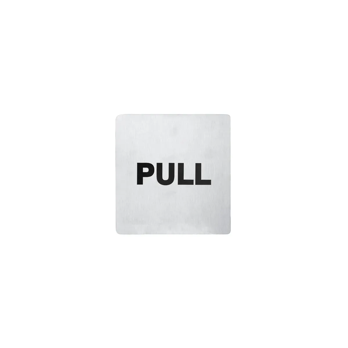 Chef Inox Wall Sign "pull" 110x110mm S/S Pack Of 2