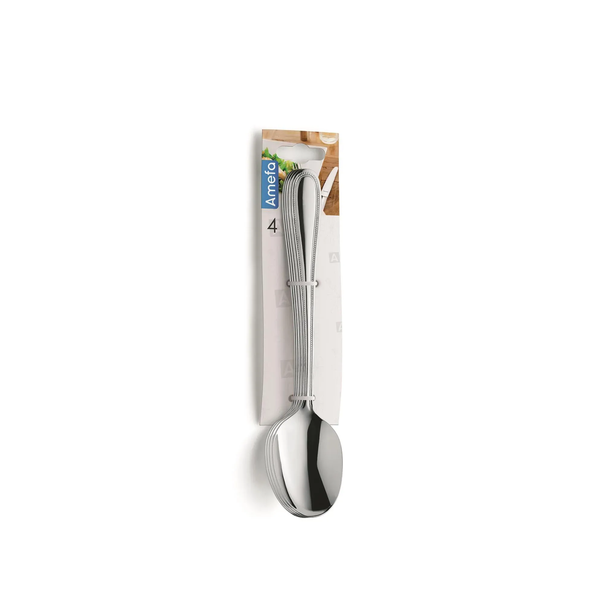 Amefa Pearl Hanging Card Soda Spoon 4pc