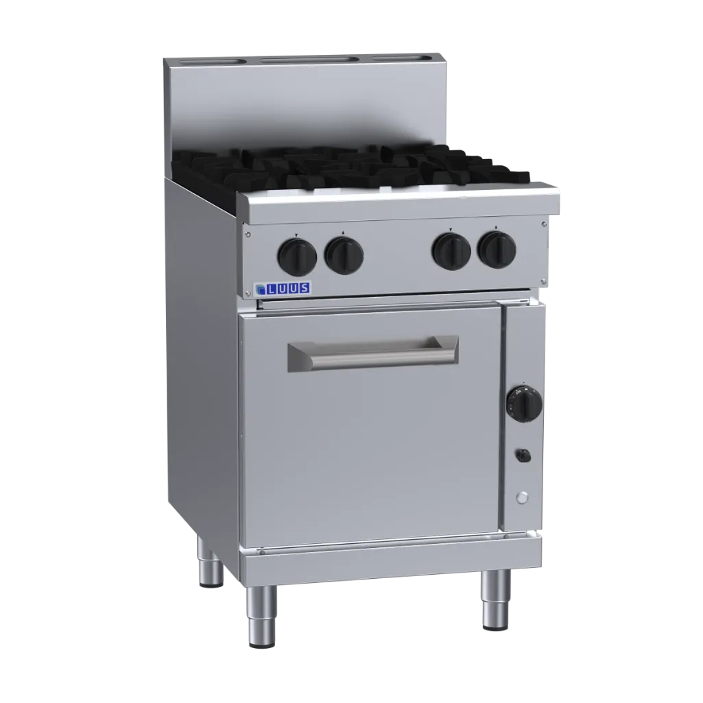 RF-4B: 600mm Commercial 4 Burner Range with Convection Oven