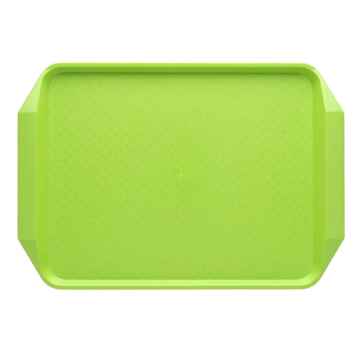 Chef Inox Rect Fast Food Tray Pp 425x300x35mm Green