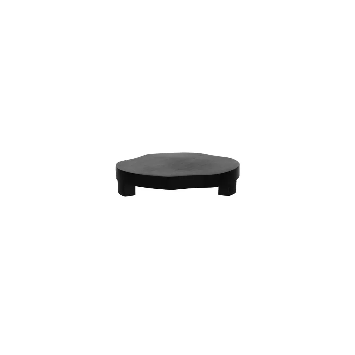 Chef Inox Serve Rnd Footed Acacia Display Stand Blk 255x50mm