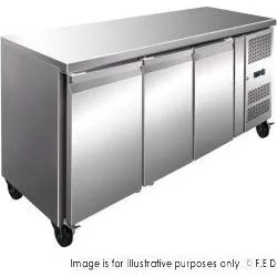 FE3100BT S/S Three Door Bench Freezer 231L