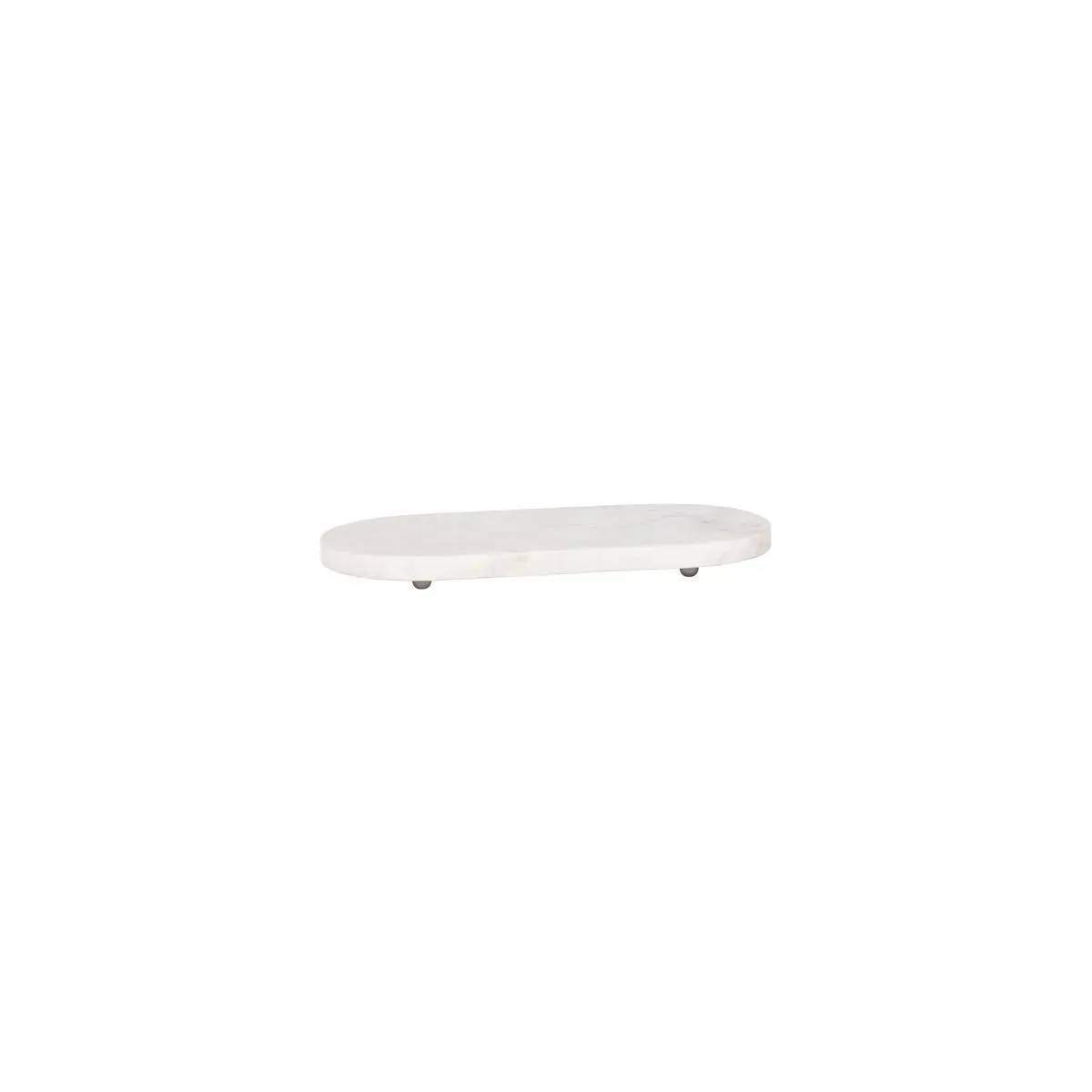 Chef Inox Serve Oval Board Marble W/Iron Ball Feet 365x170mm