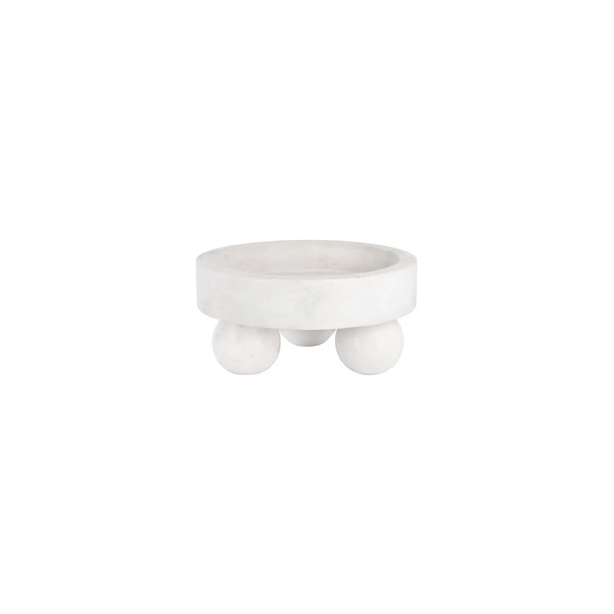 Chef Inox Serve Round Display Bowl Marble Ballfeet 250x118mm