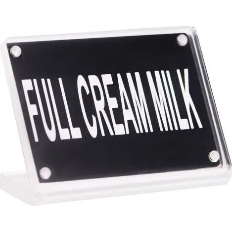 Buffet Sign Acrylic with Magnet Plate - Full Cream Milk