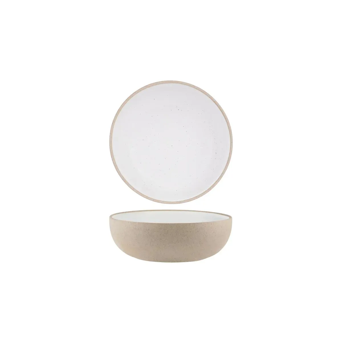 Bowl Round Deep White Pebble — 170x55mm