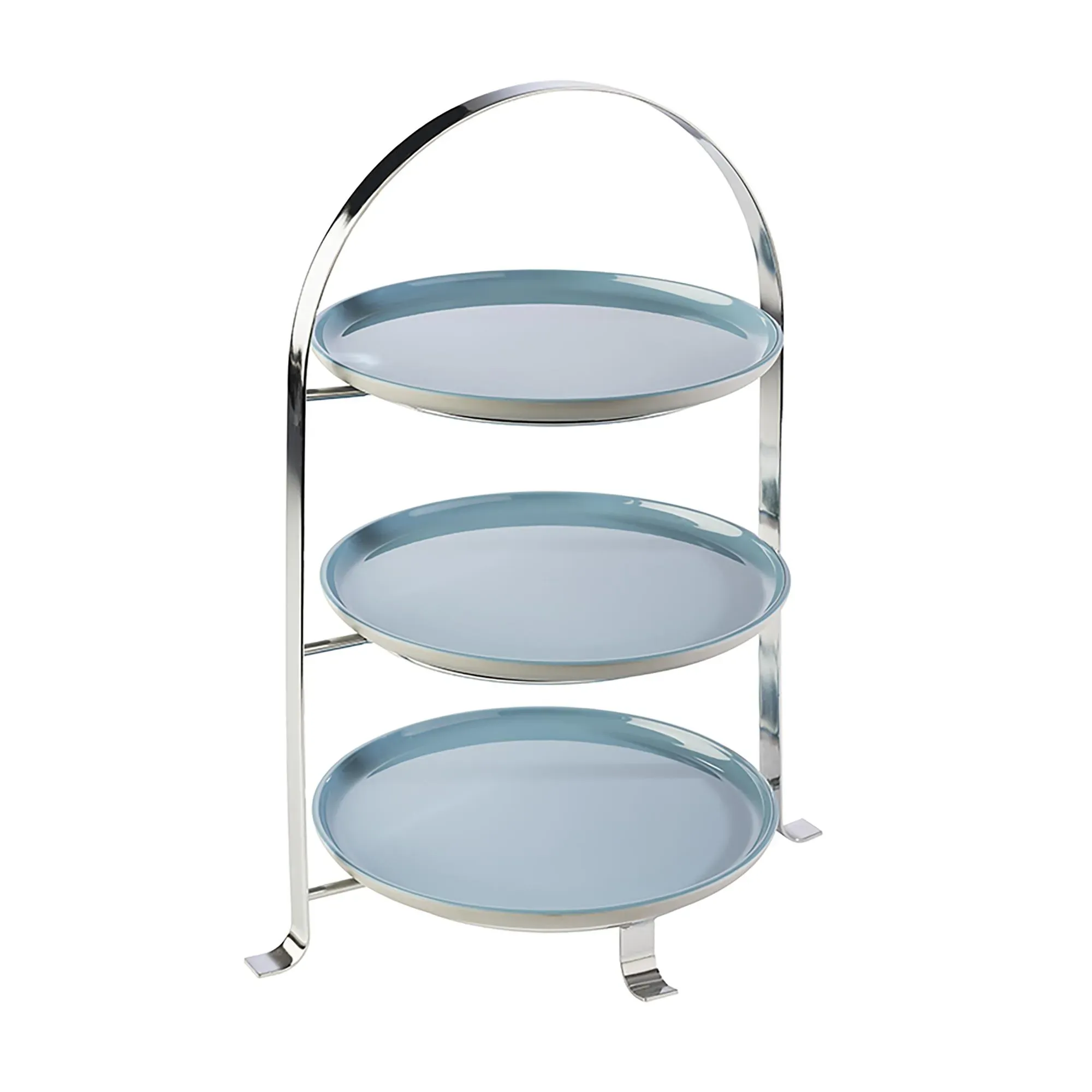 High Tea Stand 3-Tier Chrome Plated — 430x260mm