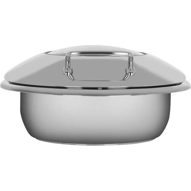 Chef Inox Ultra Round Chafer W/Glass Lid 18/8 Small