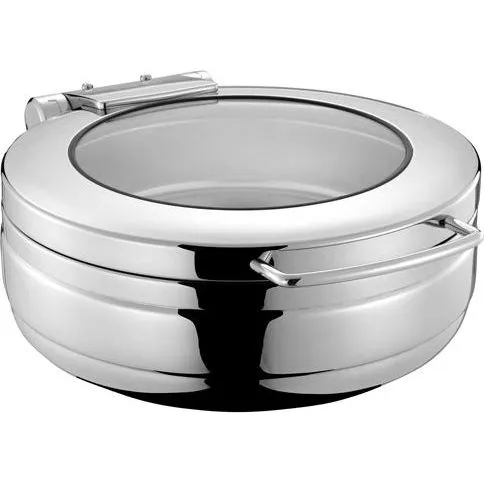 Chef Inox Round Induction Chafer W/Glass Lid 18/8 Small