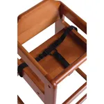 Bolero Wooden Highchair Dark Wood view 2