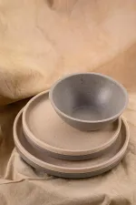 Dune Ash Round Bowl - Conical
