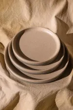 Dune Clay Round Stackable Plate