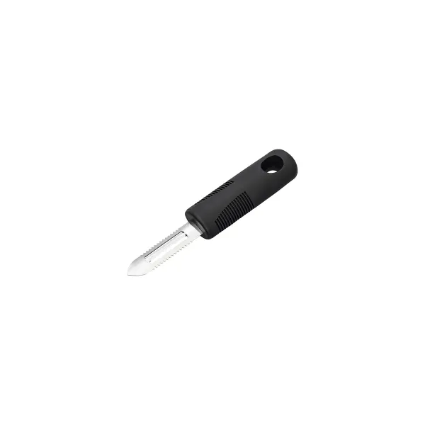Easy Grip Peeler with Fish Scaler Stainless Steel with Black Handle 178mm