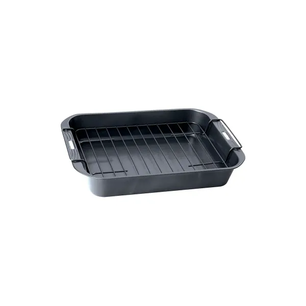 Deep Roast Pan with Rack — 330mm