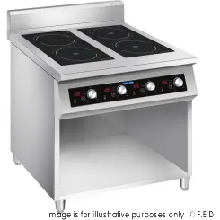 Electmax 700 Series Induction 4-Burner Cooker with Splashback EIC7-800P