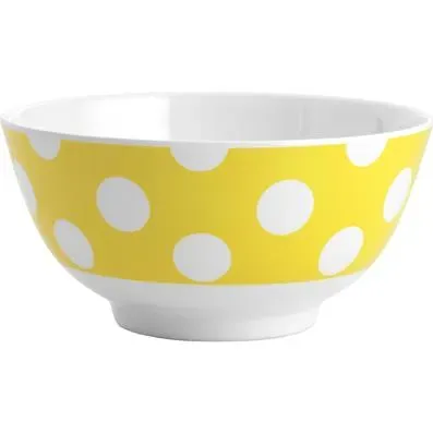 Cereal Bowl White Dots On Yellow — 150mm