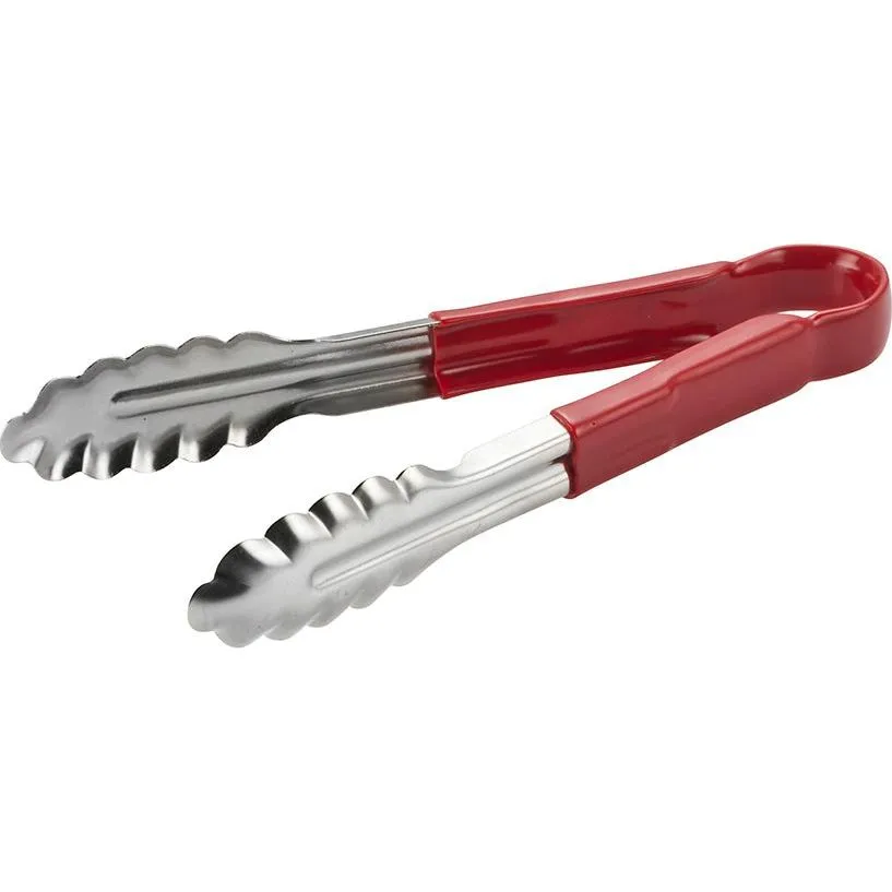 Essentials Tong Stainless Steel Red Handle 230mm