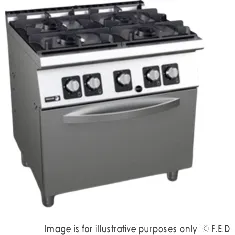 Fagor Kore 700 4 Burner Gas Range with Gas Oven - C-G741H